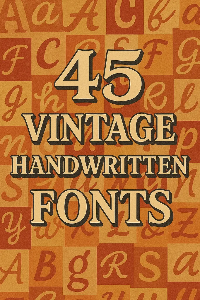 45 VINTAGE HANDWRITTEN FONTS