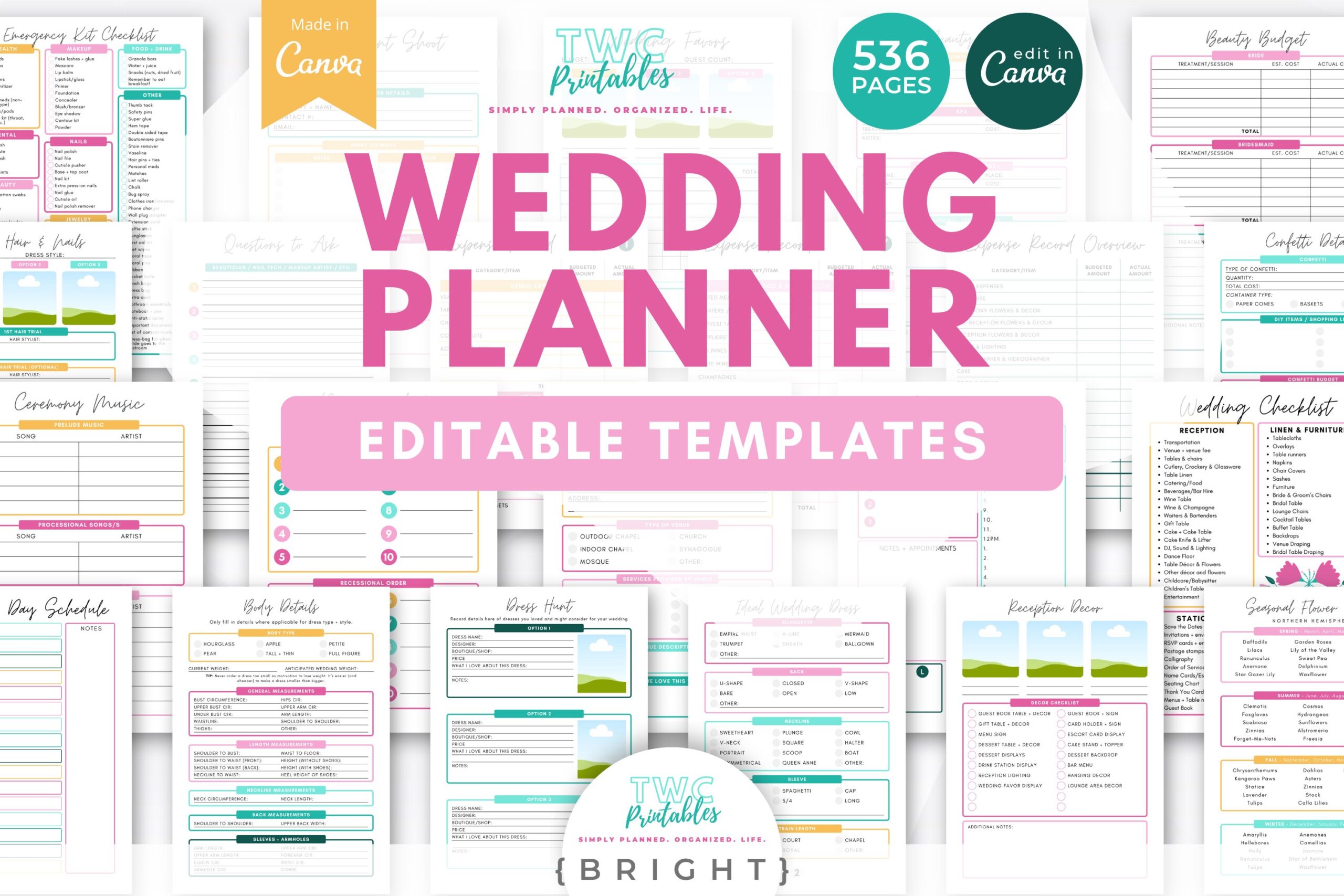 Wedding Planner Canva Templates