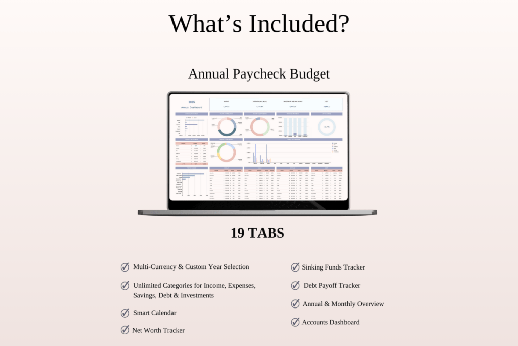 Family finance toolkit budget templates for Excel and Google Sheets preview 5
