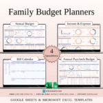 Family Budget Planner Toolkit for Excel & Google Sheets