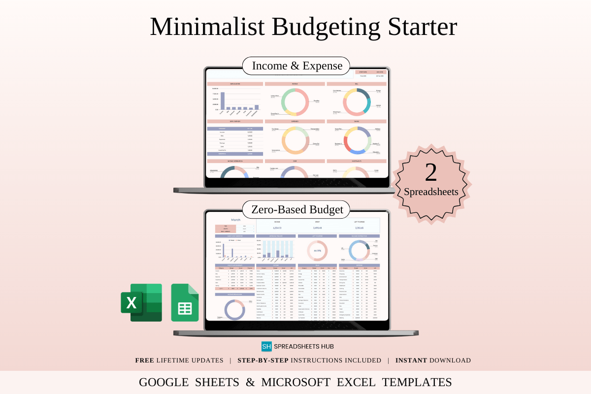 Minimalist Budgeting Starter Spreadsheet (Excel & Google Sheets)