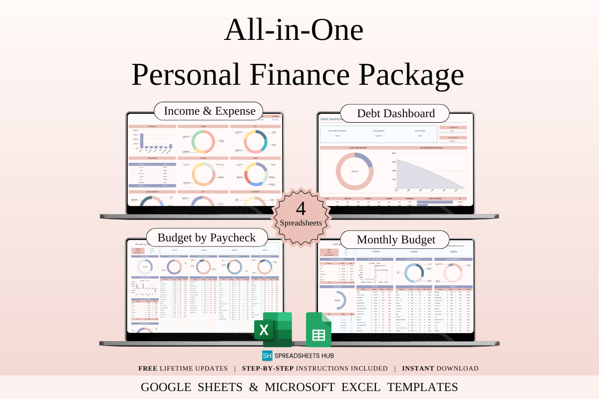 All‑in‑One Personal Finance Spreadsheet Bundle (Excel & Google Sheets)