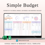Budget Planner Excel & Google Sheets – Rainbow Theme