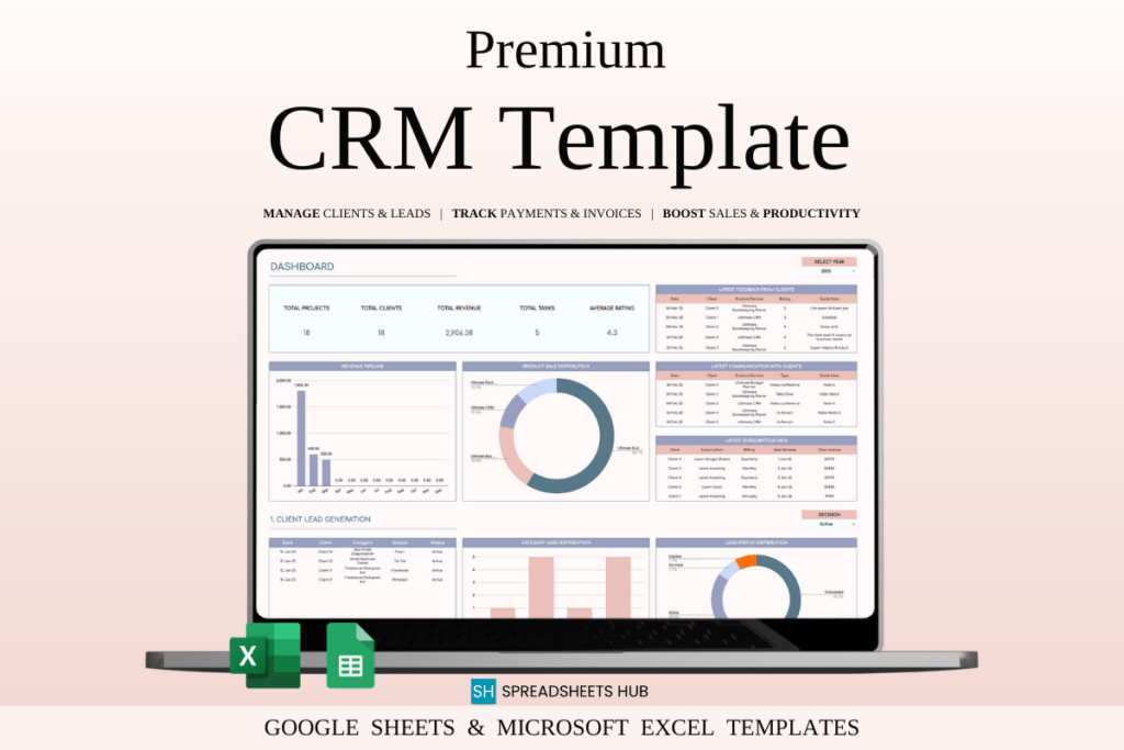 Small business bookkeeping and finance spreadsheet bundle for Excel and Google Sheets preview 3