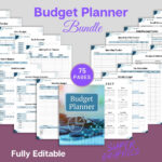 Budget Planner Canva Template Bundle (KDP Interior, 76 Pages)