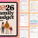 2026 Family Budget Planner (Printable PDF + Canva)