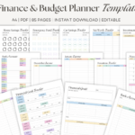 Finance & Budget Planner Canva Template (Editable & Printable)