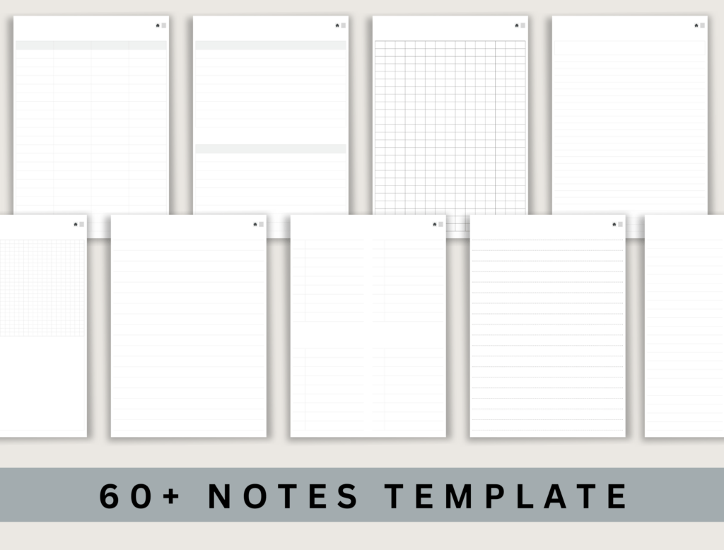 Budget planner PDF for reMarkable 2 with clean minimal pages preview 4