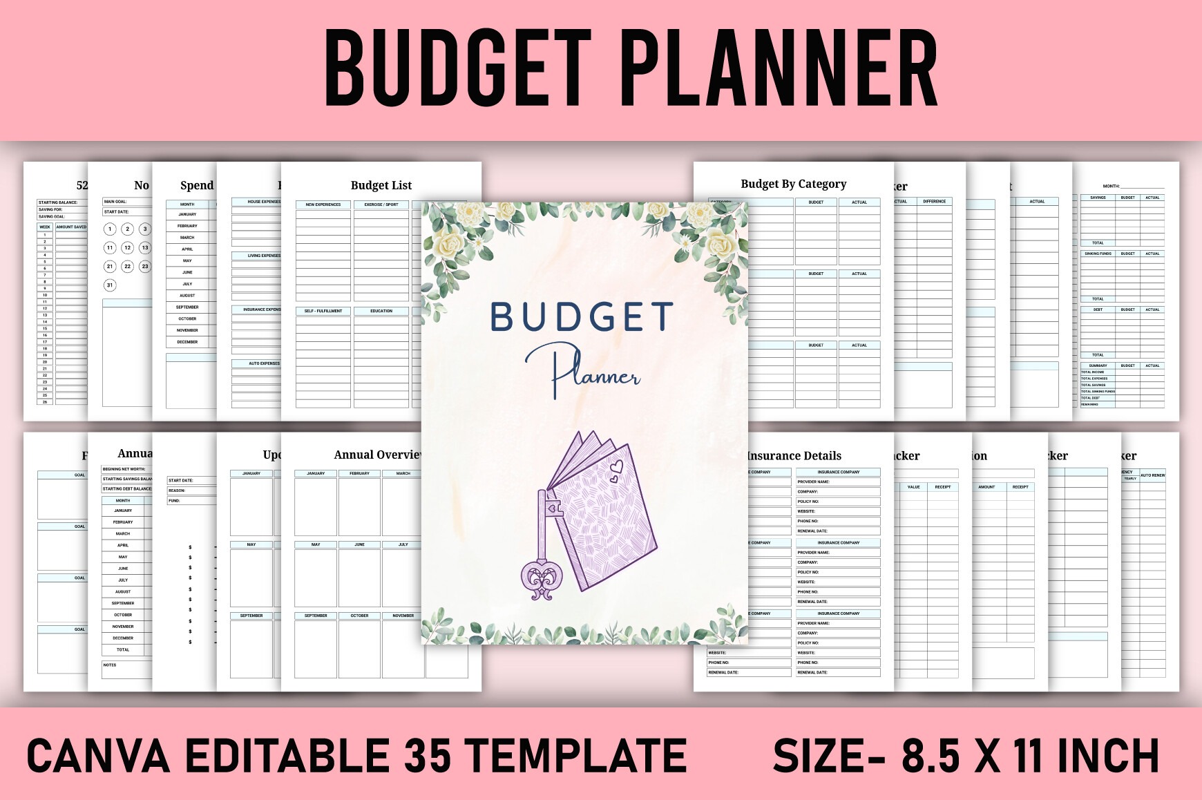 Budget Planner Canva Template (KDP‑Ready, 35 Pages)