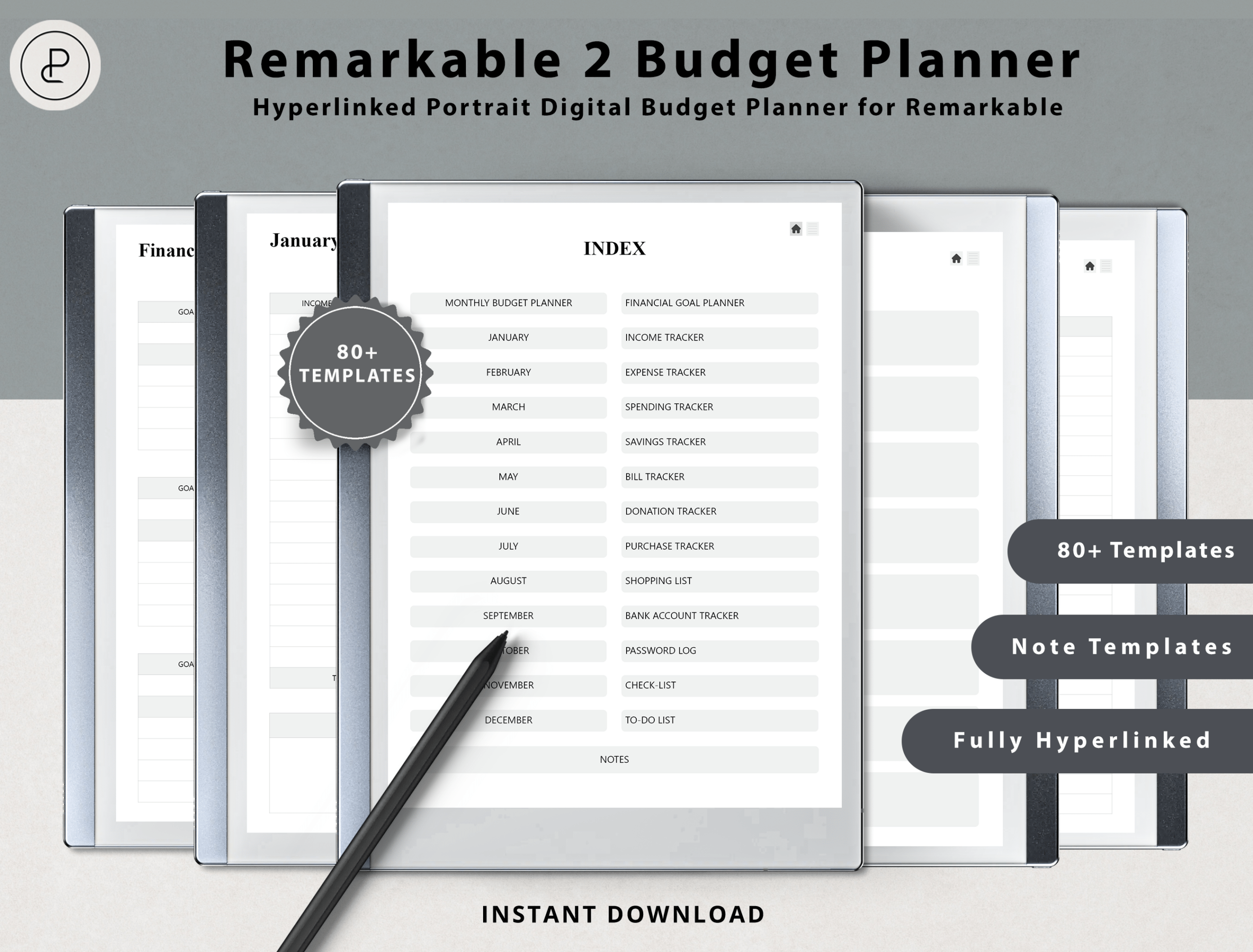 Budget Planner for reMarkable 2 (PDF)