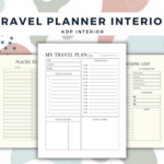 Travel Planner Interior for KDP – 8.5×11, 110 Pages (No Bleed)