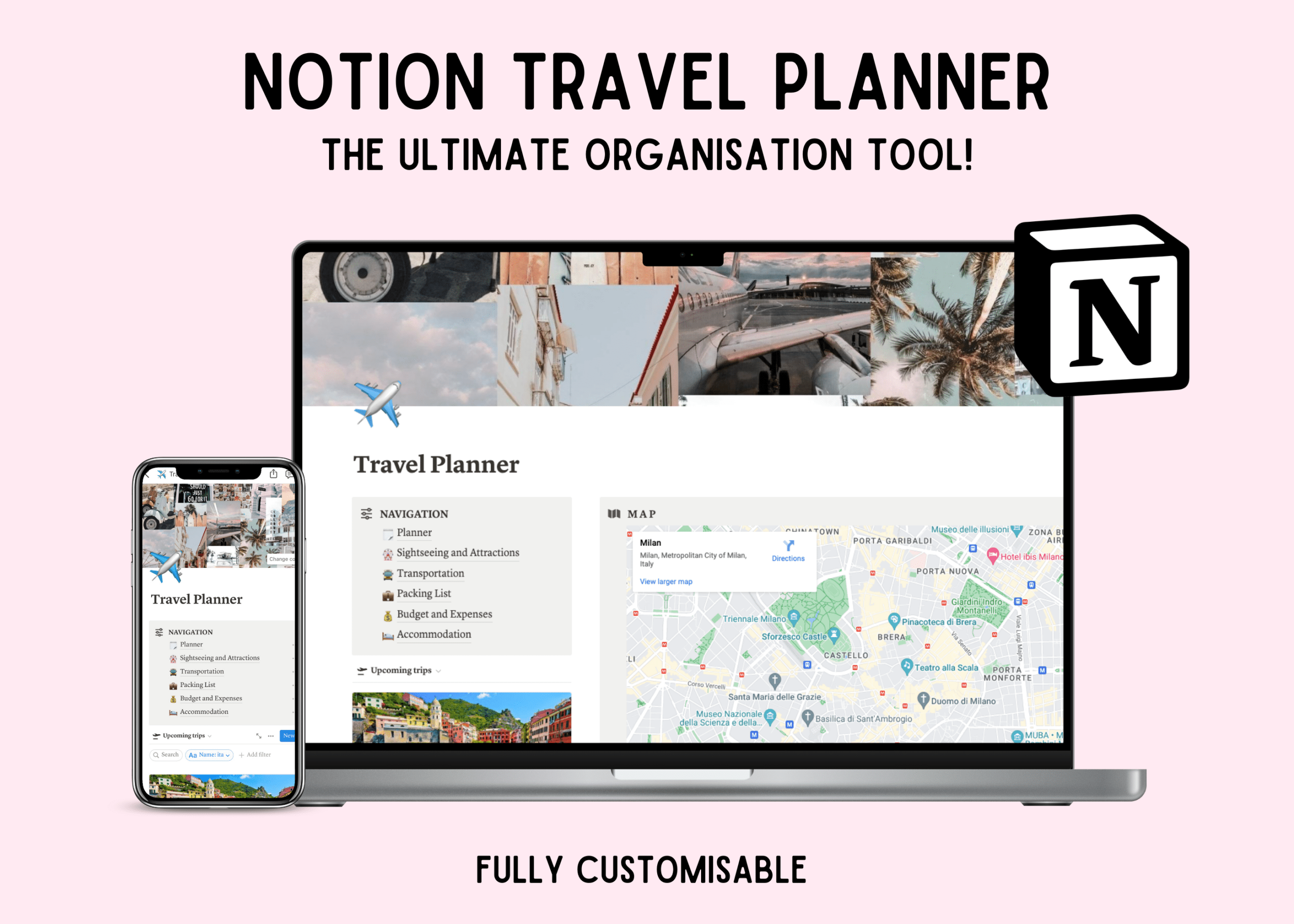 Notion Travel Planner Dashboard Template