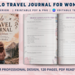 Solo Travel Journal for Women (Canva Template)