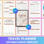 Travel Planner KDP Interior – Editable Canva Template