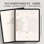 ADHD Digital Journal for GoodNotes (Undated, Hyperlinked)