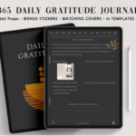 Dark Mode Digital Gratitude Journal for GoodNotes (365 Undated)