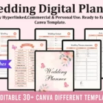 Canva Digital Wedding Planner for iPad (Hyperlinked, Editable)