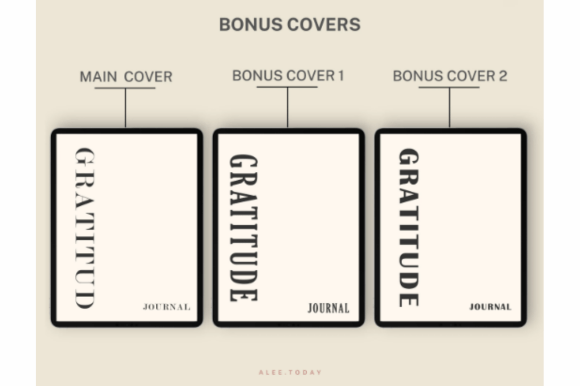 Hyperlinked digital gratitude journal with minimalist ivory pages for GoodNotes and Notability preview 5