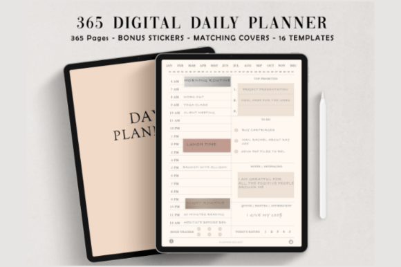 Digital Minimalist Daily Planner (GoodNotes & Notability)
