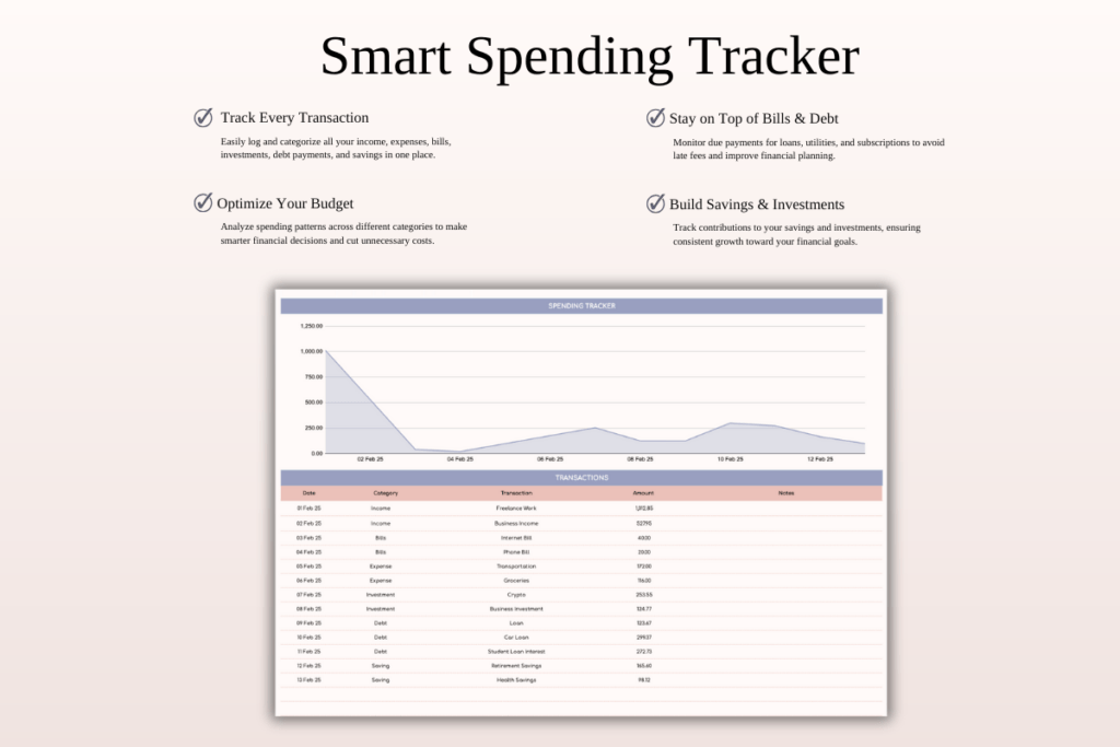 Budget by paycheck spreadsheet for Excel and Google Sheets with bill tracker preview 4