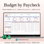 Budget by Paycheck Spreadsheet Template (Excel & Google Sheets)