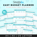 Easy Budget Planner Printable PDF (50 Pages)