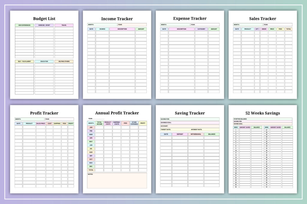 Editable 2026-2027 budget planner for women in Canva, US Letter preview 2