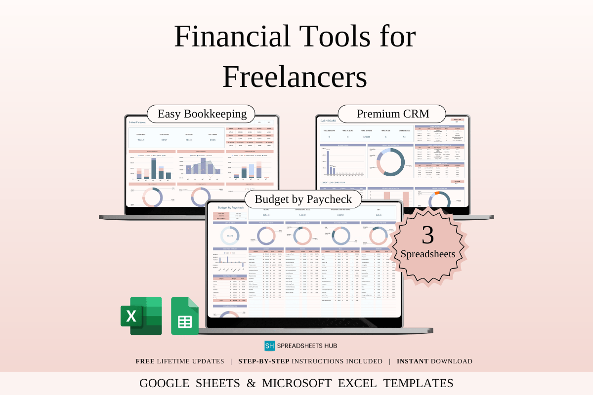 Freelancer Finance Toolkit for Excel & Google Sheets