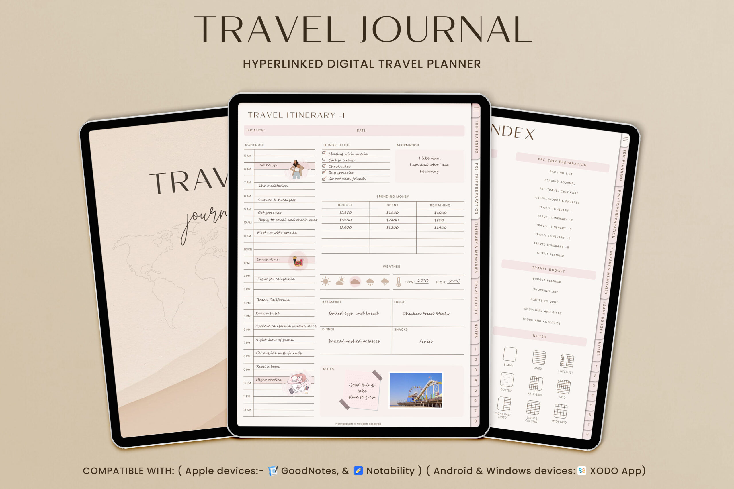 GoodNotes Travel Journal & Trip Planner (Digital)