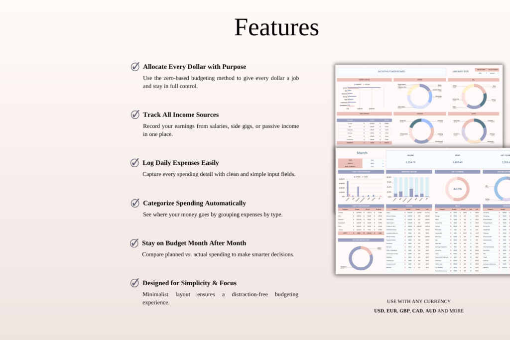 Side hustle spreadsheet templates in Excel and Google Sheets bundle preview 2