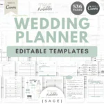 Wedding Planner Canva Templates (Sage)