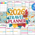 2026 Travel Planner – Canva KDP Templates & Printables
