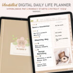 Undated Digital Daily Life Planner (GoodNotes PDF for iPad)