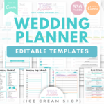 Wedding Planner Canva Templates — Ice Cream Shop Edition