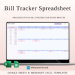 Bill Tracker Spreadsheet for Excel & Google Sheets