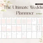Wedding Planner PDF — 34-Page Printable Organizer