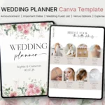 Ultimate Wedding Planner Canva Template with PLR (210 Pages)