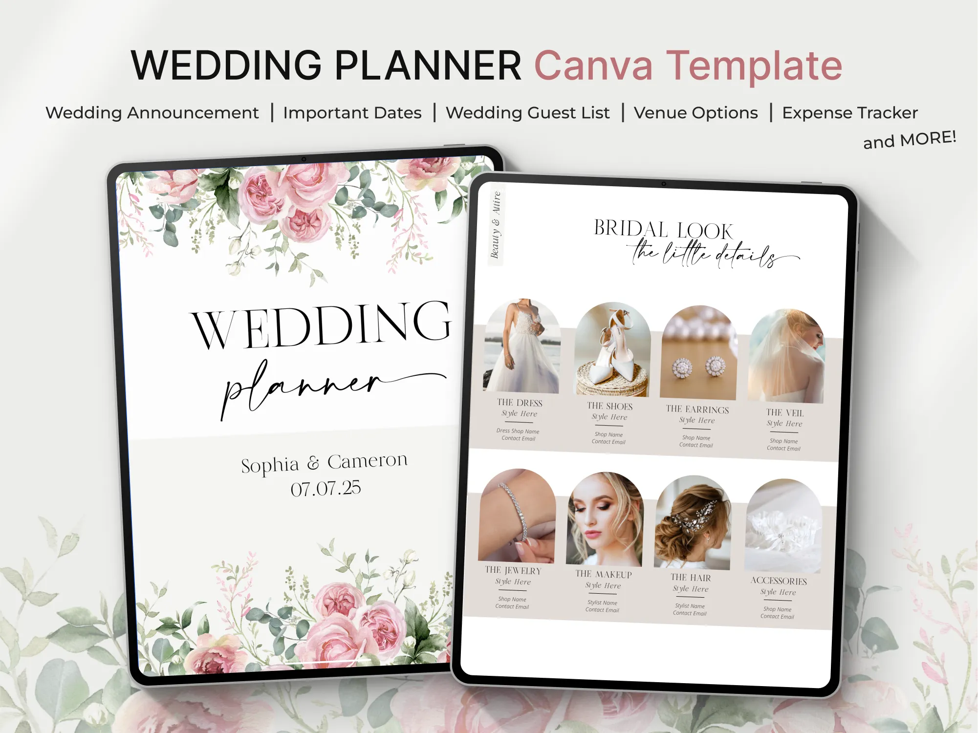 Ultimate Wedding Planner Canva Template with PLR (210 Pages)